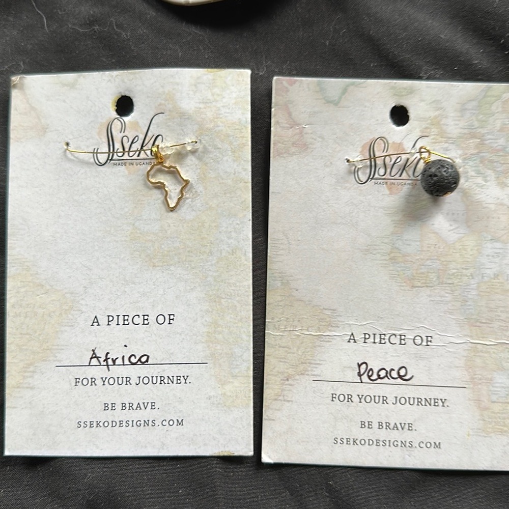 NWT Africa and Peace Sseko Brave Charms, ethically handmade